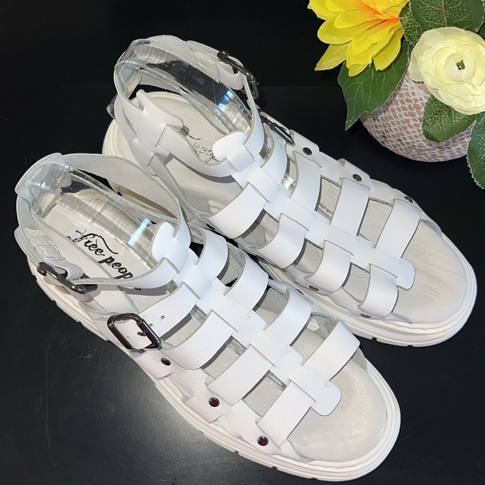 Free People White Gladiator Sandals - Picture 5 of 13